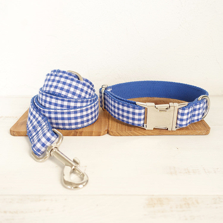 Unleash Adventure with Our Blue Checked Pet Leash!